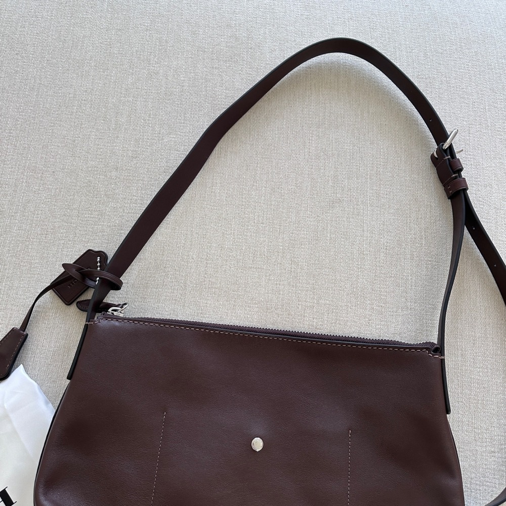 NWT Coach New York Brown Leather Shoulder Bag Genuine Full Grain Leather - Picture 8 of 12